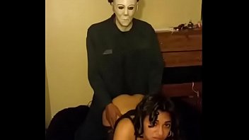 A Georgian woman went down on her ass in front of a masked robber
